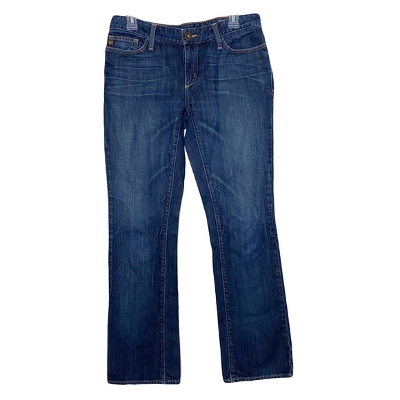 Eddie Bauer Denim - Eddie Bauer Modern Barely Boot Cut Dark Wash Low Rise Womens Blue Denim Jeans 6
